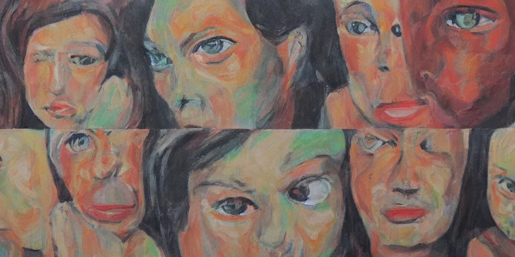 Prompt: detailed painting of coherent faces