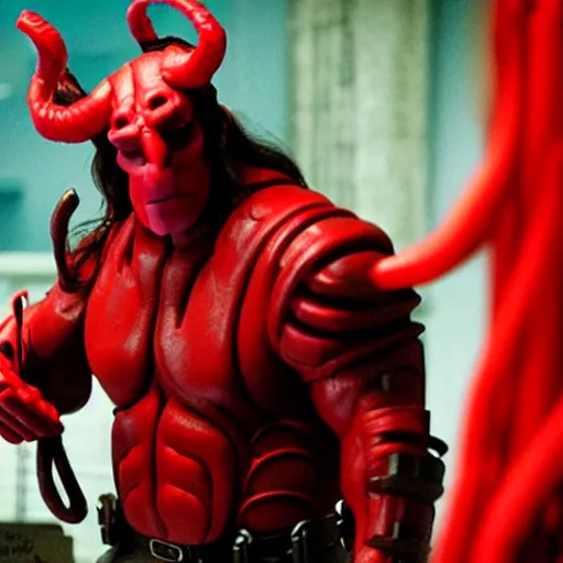 Image similar to twizzlers!!!! hellboy, movie still