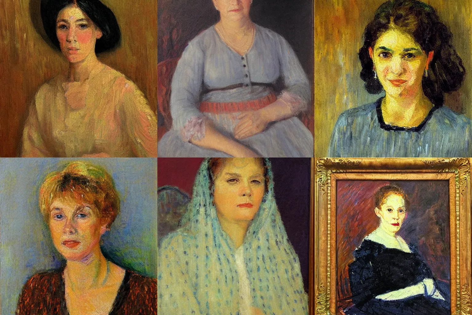 Prompt: a painting of a woman portrait, neo - impressionism