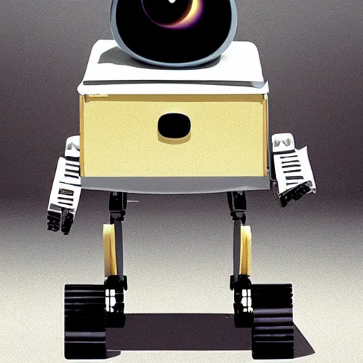 Image similar to wall - e with art direction by salvador dali