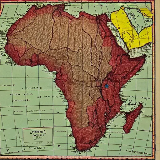 Image similar to early exploratory map of Africa