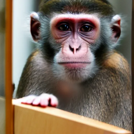 Prompt: monkeys as employees in the cubical offices