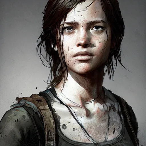 Prompt: abby from the last of us, character portrait, concept art, intricate details, highly detailed by greg rutkowski, michael whelan and gustave done