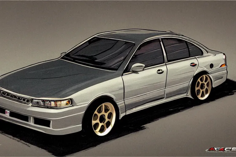 Prompt: 2 0 0 1 space odyssy concept of a toyota chaser by akihiko yoshida