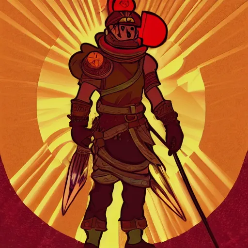 Prompt: an ultra detailed vector image of mario dressed as solaire of astora, concept art by alphonse mucha and greg rutkowski, bright red desert sands, bright yellow and red sun, octane render, liminal space