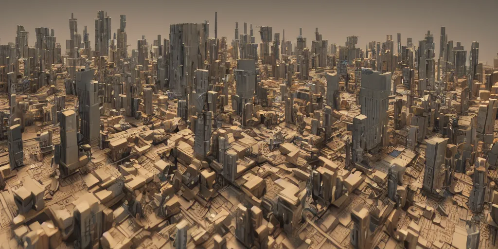 Image similar to society of mice build a cityscape utopia out of cardboard in an apartment bathroom, digital painting, octane render, trending on artstation, insanely detailed, 8 k, uhd