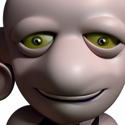 Prompt: a close up of a cartoon character holding a pair of scissors, a raytraced image by cedric seaut ( keos masons ), cgsociety contest winner, generative art, rendered in cinema 4 d, rendered in maya, polycount