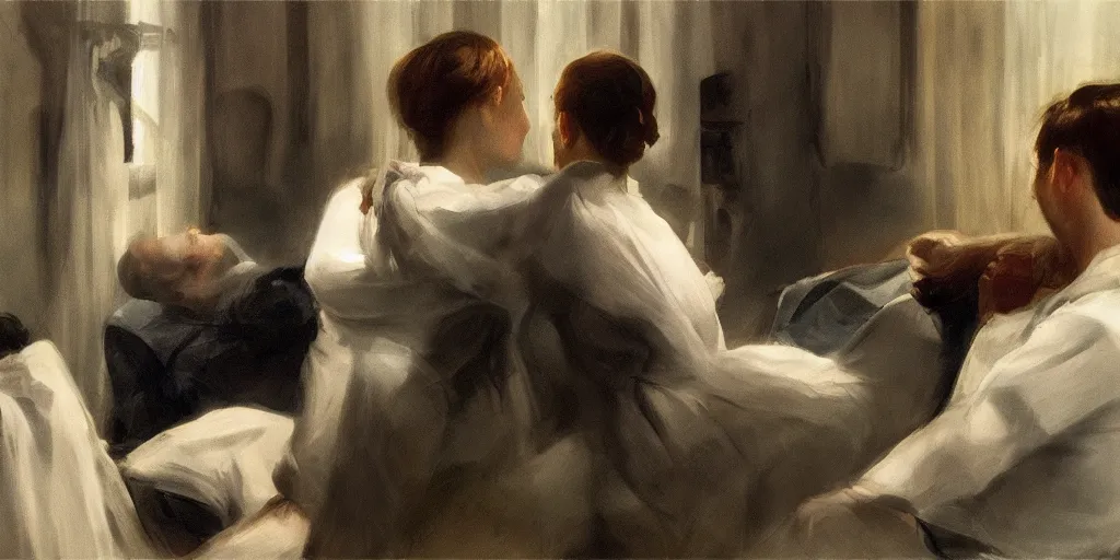 Prompt: Concept Art of cinematography of Terrence Malick film by Cecilia Beaux