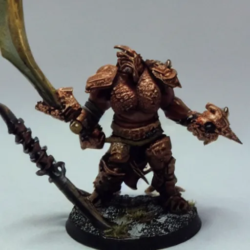 Image similar to a copper dragonborn barbarian with a lot of battlescars