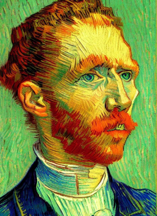 Image similar to !! portrait of the a parisian dancer!! by van gogh, detailed face, symmetrical painting, beautiful expressionist oil painting masterpiece, 8 k resolution, smooth, sharp focus, pastel color palette, trending on artstation