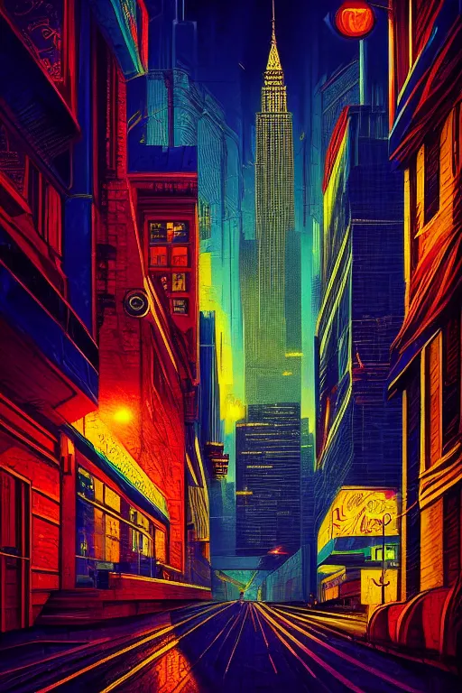 Aesthetic night vibe painting Painting by N art