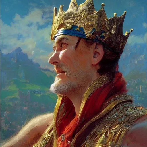 Image similar to old king of the kingdom of larion, close angle, painting by gaston bussiere, craig mullins, j. c. leyendecker, 4 k, 8 k, trending on artstation, artstationhd, artstationhq, highest detail