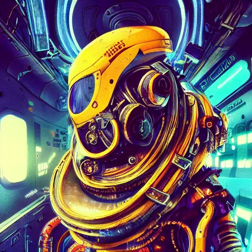 Image similar to portrait of a squid monster astronaut. full body portrait, intricate abstract. cyberpunk, intricate artwork. neon eyes, by Tooth Wu, wlop, beeple. octane render, trending on artstation, greg rutkowski very coherent symmetrical artwork. cinematic, hyper realism, high detail, octane render, 8k, minimalistic, hyperrealistic surrealism, award winning masterpiece with incredible details, a surreal vaporwave liminal space, highly detailed, trending on ArtStation