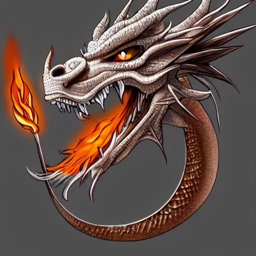 Image similar to latte art of cheeky asian dragon breathing fire, award winning, white background, deviantart, intricate, highly detailed, digital painting, artstation, concept art, smooth, sharp focus, illustration,