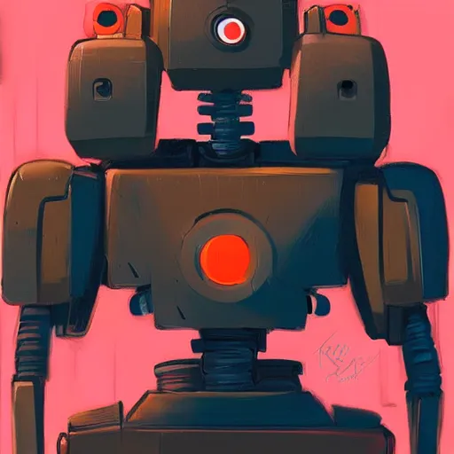 Image similar to portrait of a robot by genndy tartakovsky in the style of greg rutkowski