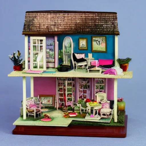 Image similar to photo of miniature doll house diorama