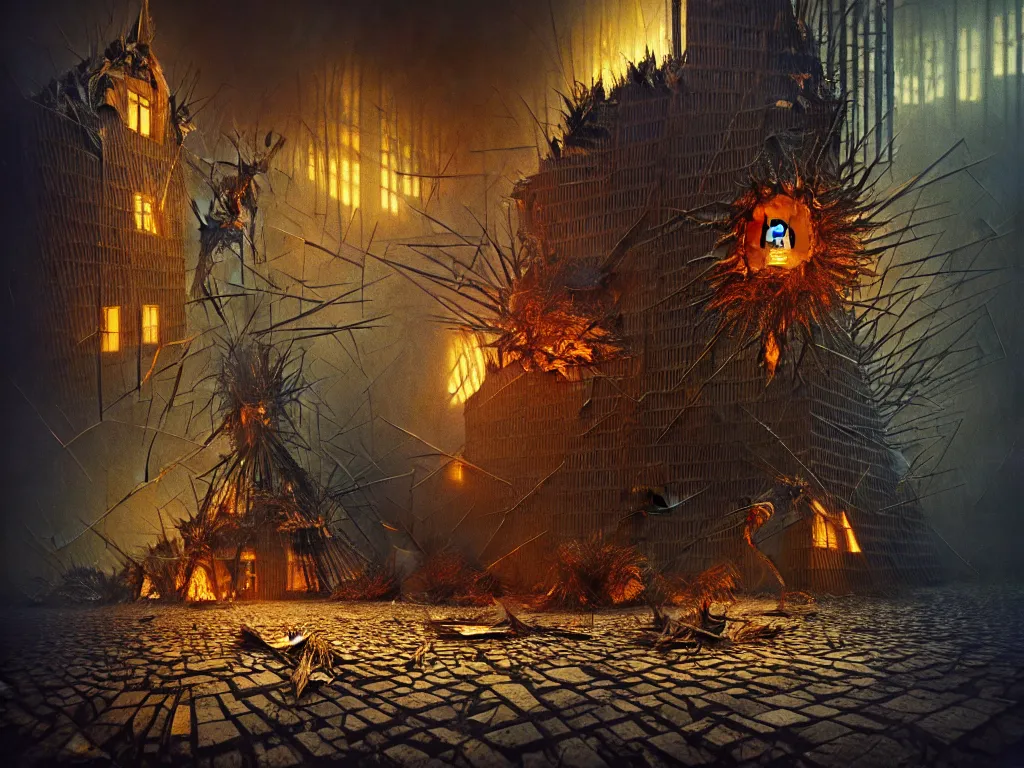 Image similar to highly detailed photo of destruction, trending on deviantart, neo surrealism, sharp focus, 4 k, a lot of little details, octane, masterpiece, art by remedios varo