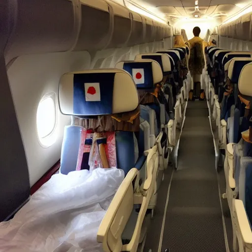 Image similar to last photo inside a japanese airplane cabin