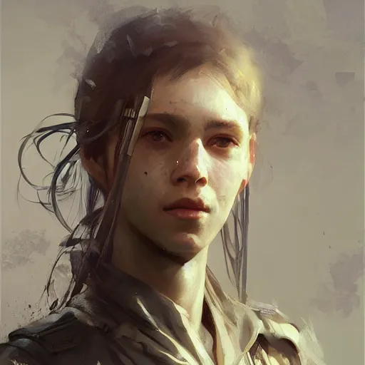 Image similar to of a sniper girl in war, portrait, by ruan jia and ross tran, detailed,