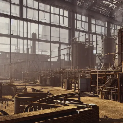 Prompt: factories of the industrial revolution in the great britain, highly detailed, photorealistic shot, bright studio setting, studio lighting, crisp quality and light reflections, unreal engine 5 quality render