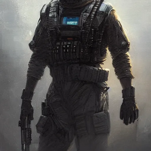 Image similar to portrait of a man by greg rutkowski, denzel washington as a colonial marine from aliens franchise, he is about 5 0 years old, military composure, wearing the tactical gear of the colonial marines, highly detailed portrait, digital painting, artstation, concept art, smooth, sharp foccus ilustration, artstation hq