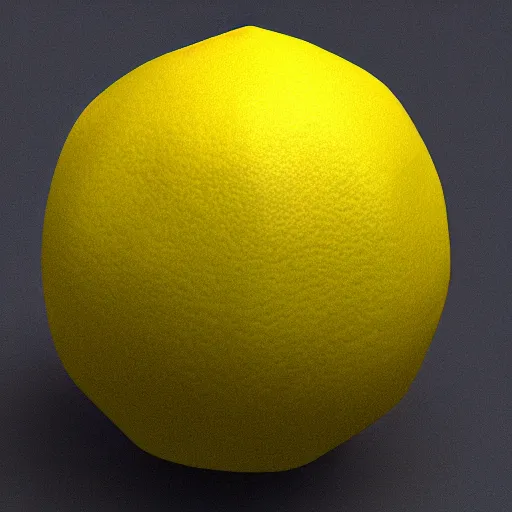 Prompt: a low polygon 3d model of a lemon