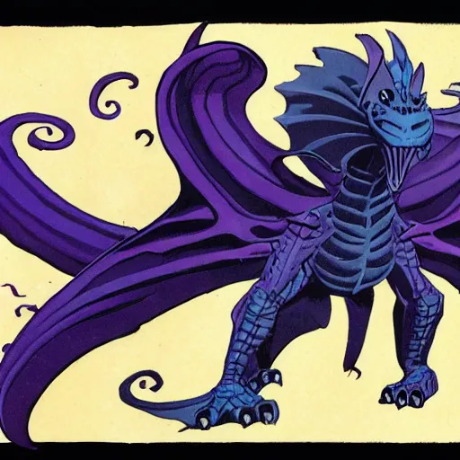 Image similar to draconite creature design by mike mignola and neville page