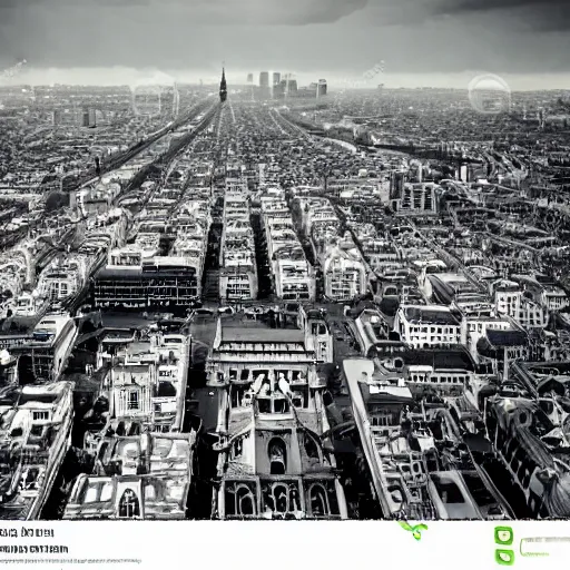 Image similar to view of a city with thousand cathedrals