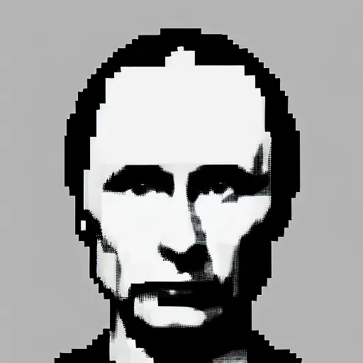 Prompt: 8 - but portrait pixel avatar of putin