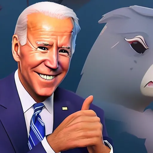 Prompt: Joe Biden is the latest fortnite character