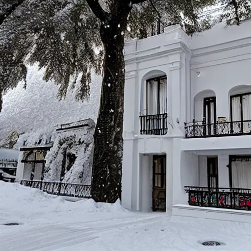 Prompt: Villa 31 Buenos Aires with snow