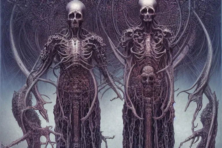 Image similar to that is not dead which can eternal lie and with strange aeons even death may die, intricate, ultra high definition, ultra detailed, symmetry, sci - fi, dark fantasy, by wayne barlowe