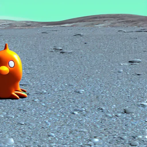 Prompt: pingu on mars