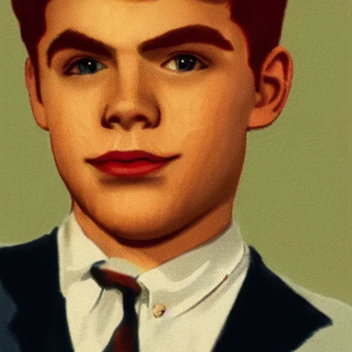 Prompt: A portrait photo of Archie Andrews