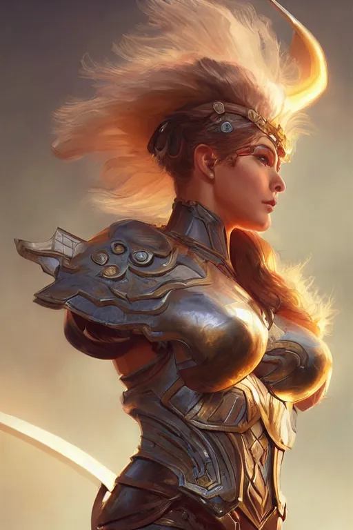 Image similar to amazon valkyrie athena, d & d, fantasy, portrait, highly detailed, headshot, digital painting, trending on artstation, concept art, sharp focus, illustration, art by artgerm and greg rutkowski and magali villeneuve