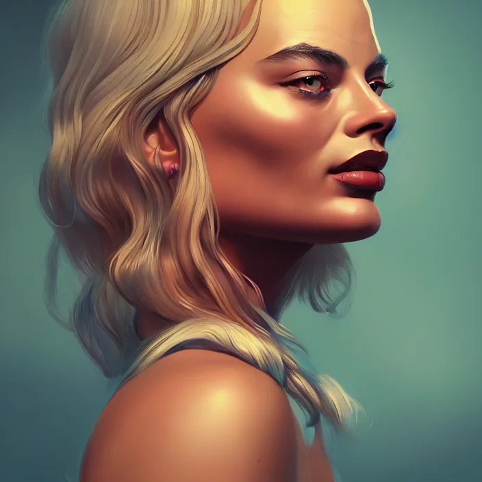 Image similar to portrait of margot robbie, iphone. intricate artwork. by tooth wu, wlop, beeple, dan mumford. octane render, trending on artstation, greg rutkowski very coherent symmetrical artwork. cinematic, hyper realism, high detail, octane render, 8 k, iridescent accents