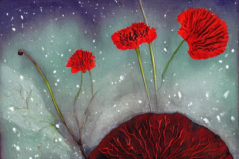 Image similar to winter opium, art by sandra pelser