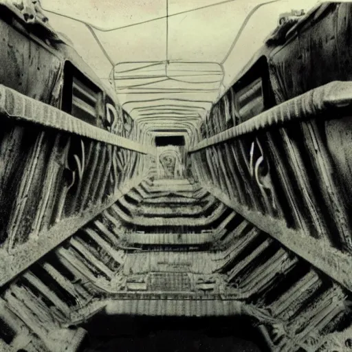 Image similar to a boxcar made of flesh and bone, War Photography, by H.R. Giger