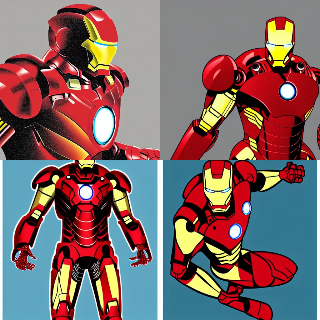 Image similar to iron man, illustration