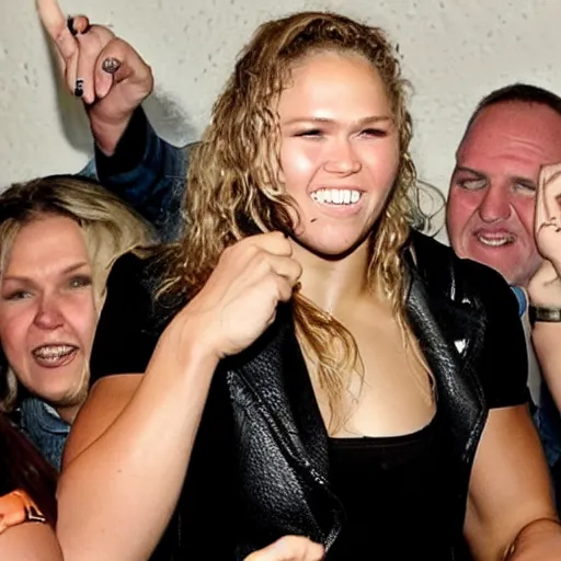 Image similar to ronda rousey drunk