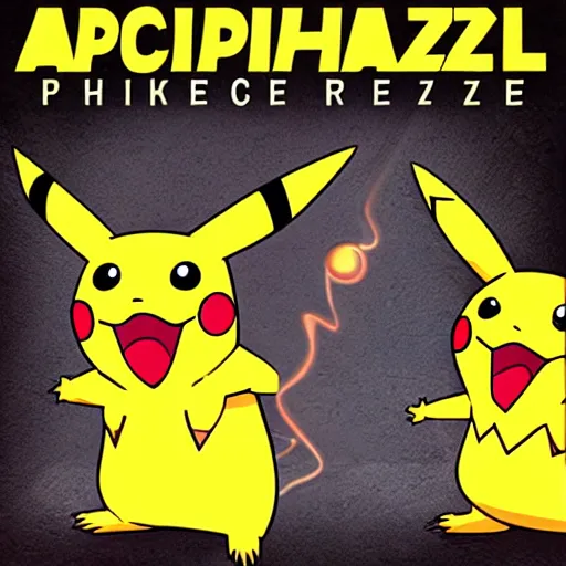 Prompt: a music album cover of vaporize pikachu