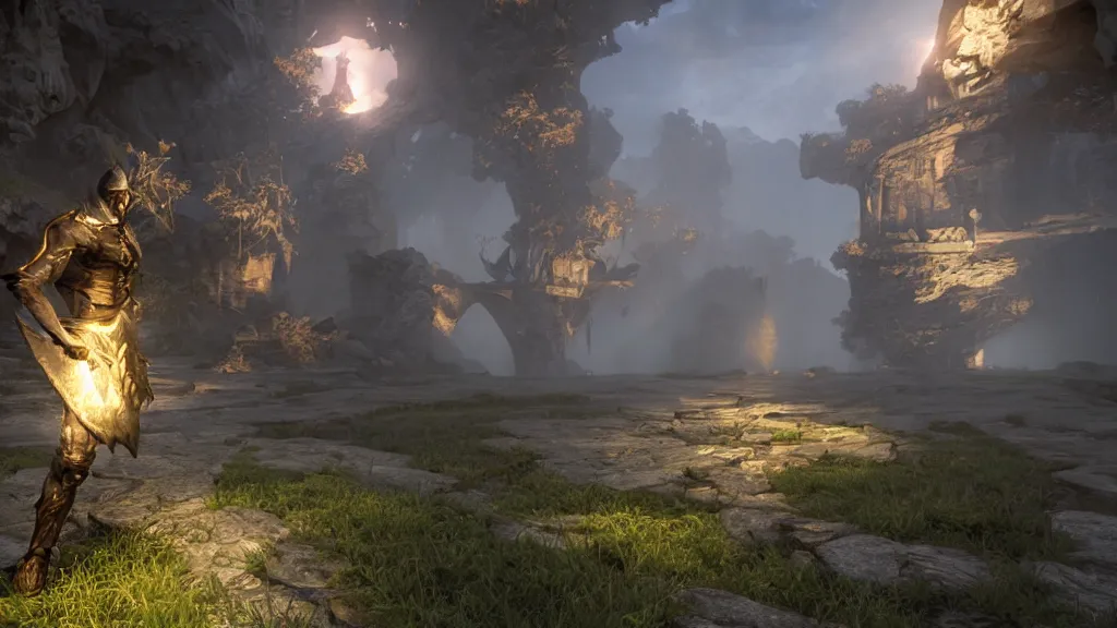 Prompt: fantasy video game, dramatic lighting, 3D render, unreal engine