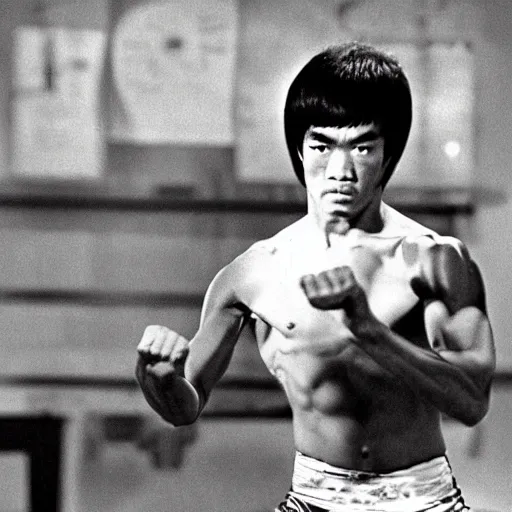 Image similar to Bruce Lee as an old man, if he was still alive today