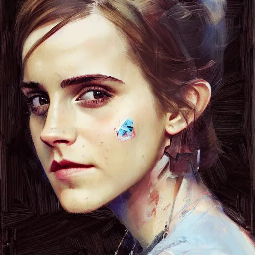 Image similar to emma watson by Sandra Chevrier by Richard Schmid by Jeremy Lipking by moebius by atey ghailan