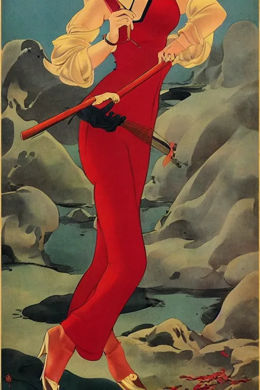 Image similar to mulan full body portrait by alberto vargas and gil elvgren