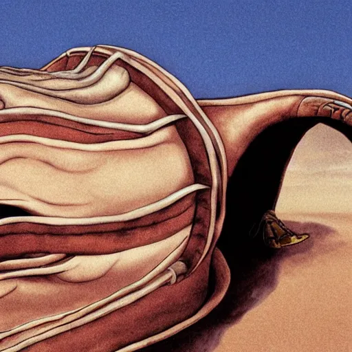 Prompt: Steve buscemi as a sandworm from Dune