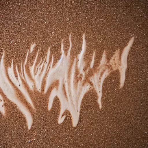 Image similar to someone spilled coffee on the sand