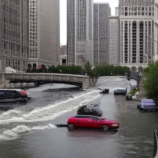 Prompt: Chicago climate disaster