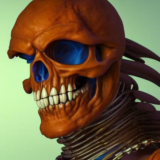 Image similar to a portrait of Skeletor, photorealistic, highly detailed, professional photo, studio lighting, 4K HD