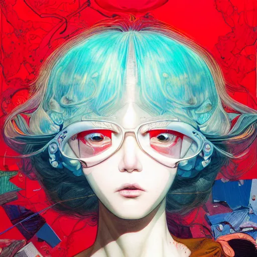 Image similar to prompt : fashion tv character portrait soft light painted by james jean and katsuhiro otomo and erik jones, inspired by akira anime, smooth face feature, intricate oil painting, high detail illustration, sharp high detail, manga and anime 1 9 9 9